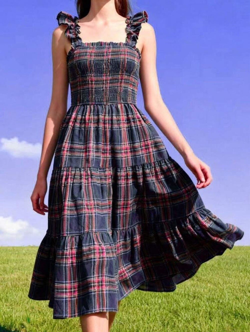 Vineyard Vines Red and Blue Plaid Dress